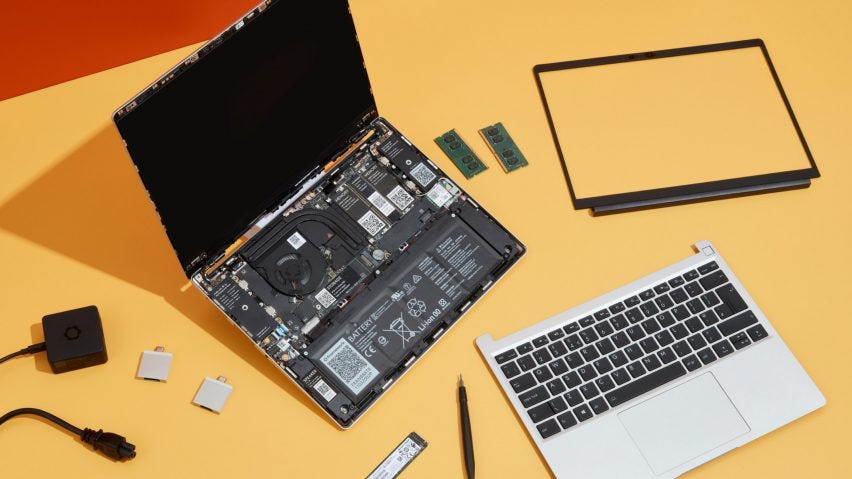 Components of modular Framework laptop