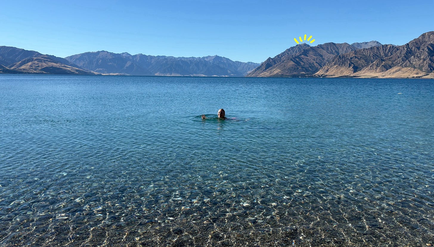 Hilary in Lake Hawea