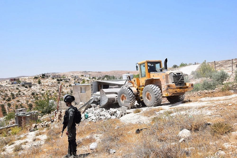 Israeli forces demolish a home in the village of Khalet al-Daba, South Hebron Hills, August 11, 2021. Israeli forces demolish a home in the village of Khalet al-Daba, South Hebron Hills, August 11, 2021.
