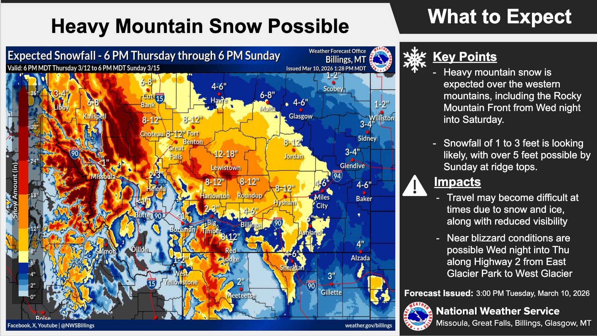 Heavy Mountain Snow, High Winds to Impact Travel and Recreation ...