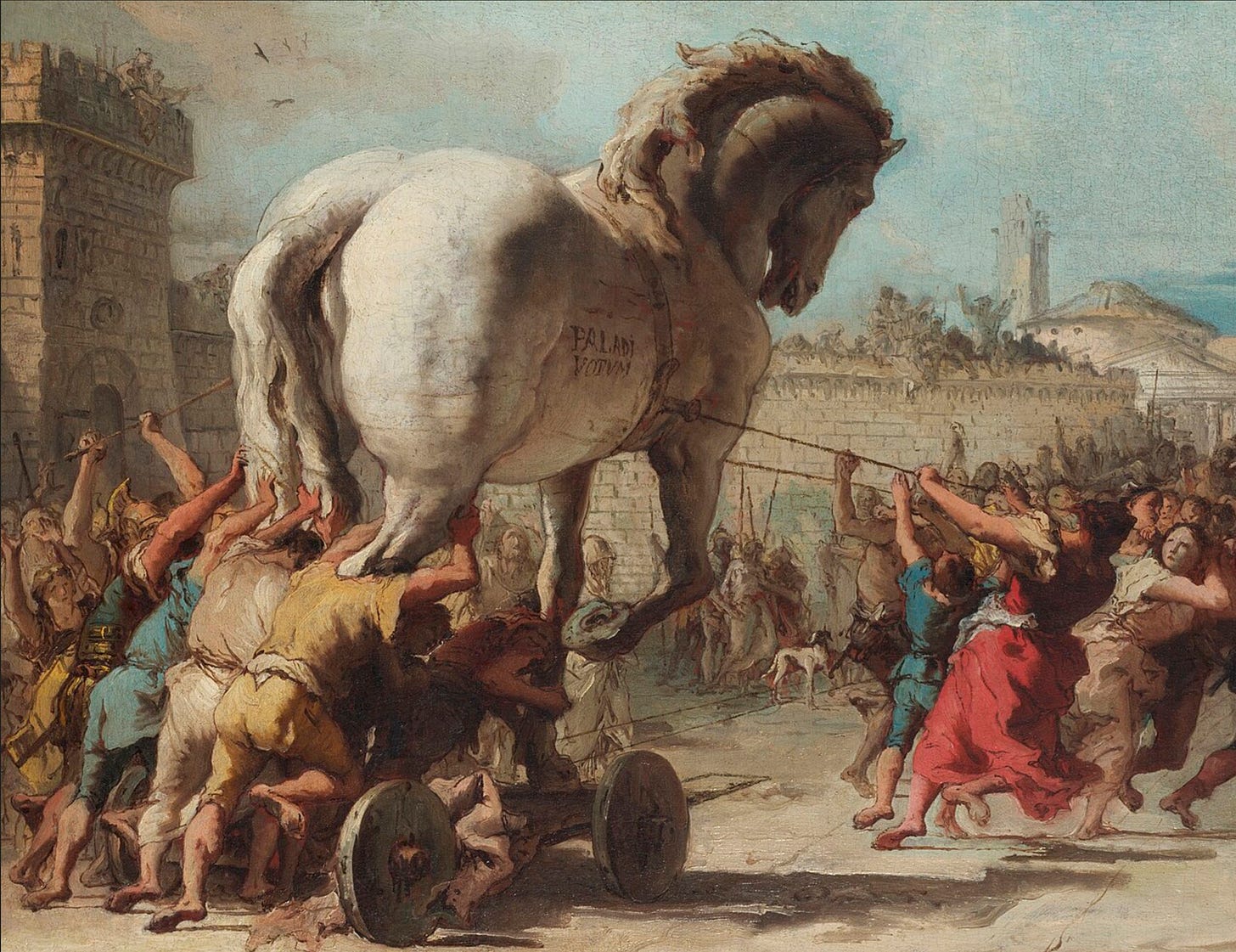 Giovanni Domenico Tiepolo: The Procession of the Trojan Horse into Troy - 1760