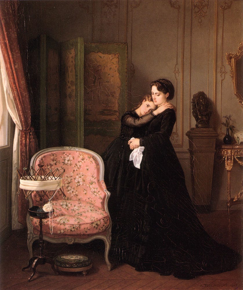 Auguste Toulmouche's painting Consolation Auguste Toulmouche's painting Consolation