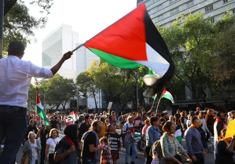 Cientos marchan en México contra el genocidio en Gaza