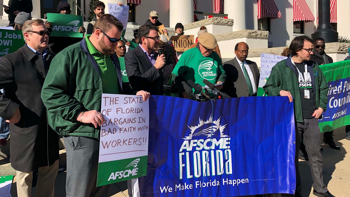 State workers' union takes pay raise fight to Capitol steps
