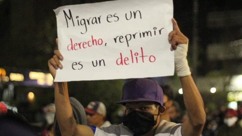 Migrantes. “Migrar es un derecho, no es delito”, exigieron libertad de  tránsito migrantes en Tapachula