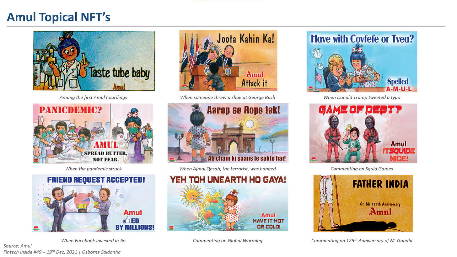 Amul doesn't actually have NFT's, but how cool would it be if they did?