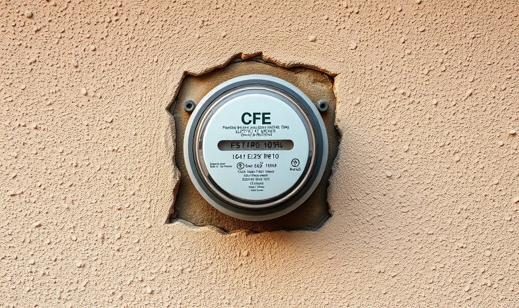 Photo of CFE meter in Mexico to show an example of how they look here. 