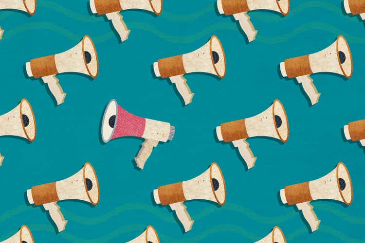 Stand out from the crowd megaphone Stand out from the crowd megaphone