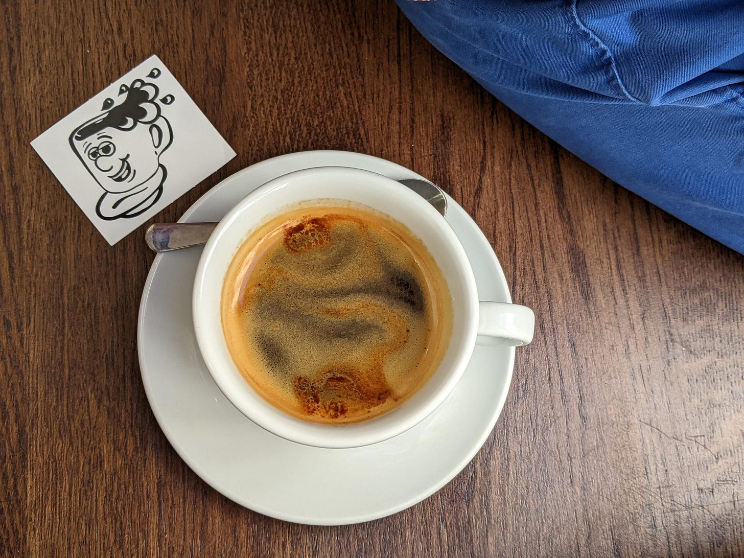 Long black at Borough Café in Paris, France