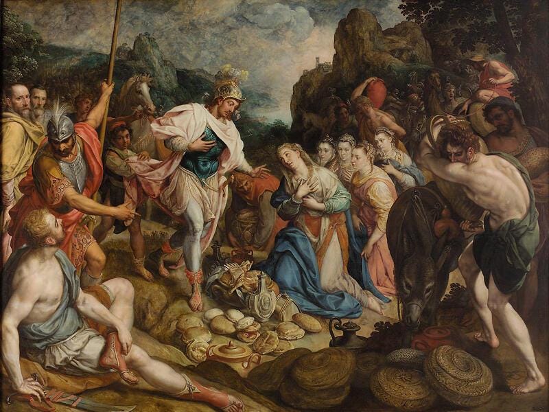 Painting of scene from the First Book of Samuel by Frans Pourbus the Elder Painting of scene from the First Book of Samuel by Frans Pourbus the Elder