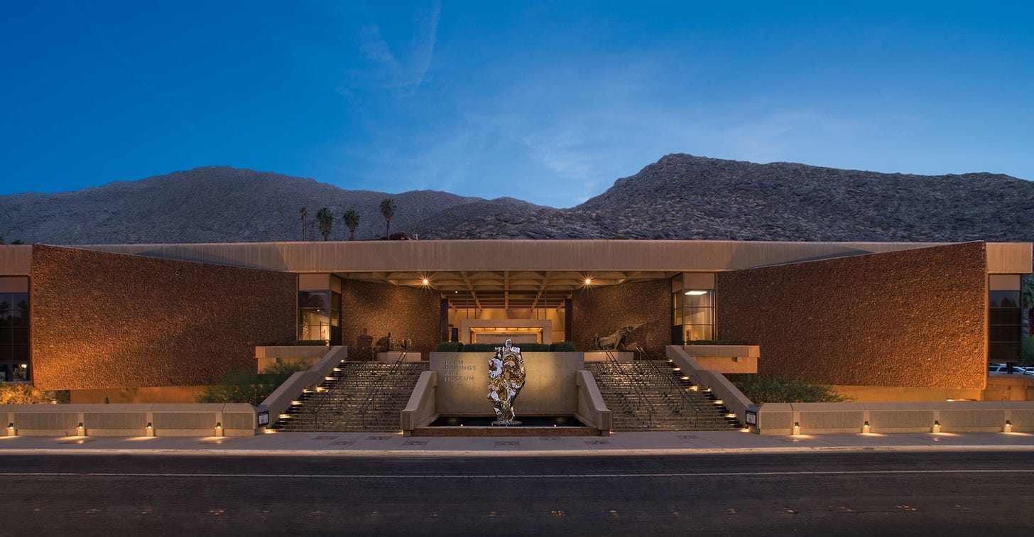 Exterior of the Palm Springs Art Musuem