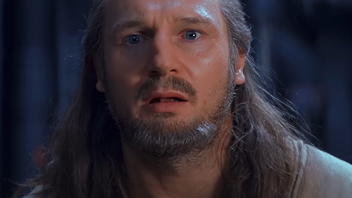 Liam Neeson as Qui-Gon Jinn in Star Wars: The Phantom Menace