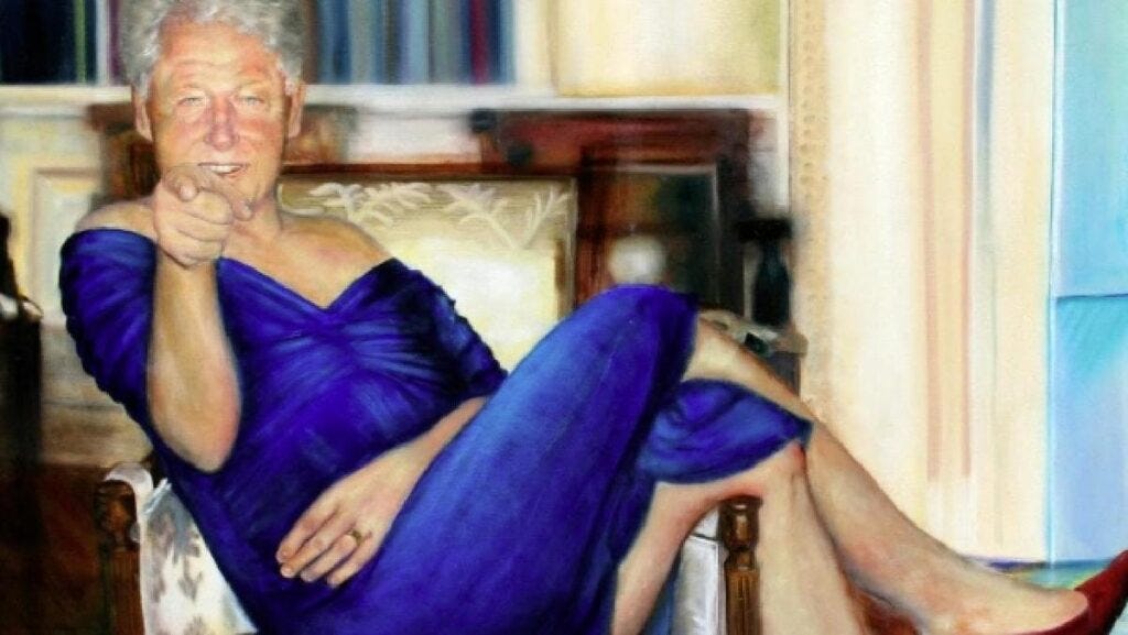 Bill Clinton in a dress