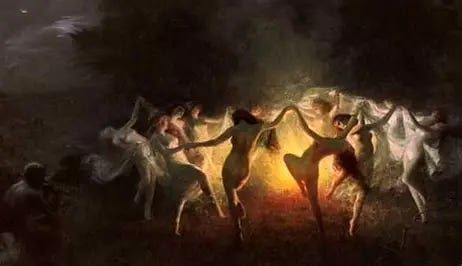 Image result for women dnacing round fire painting Image result for women dnacing round fire painting