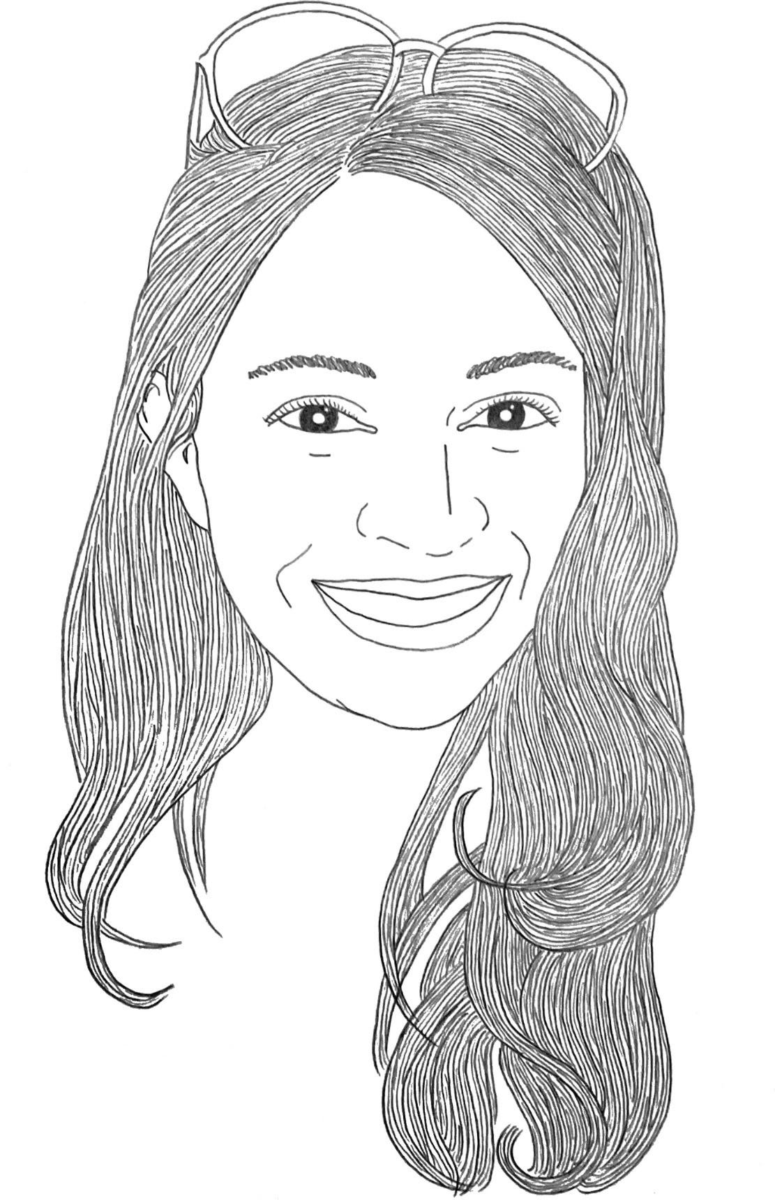 Hand-drawn portrait illustration of TSCML contributor Melissa Joseph