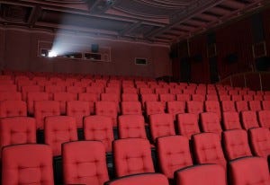 Empty cinema screen Empty cinema screen