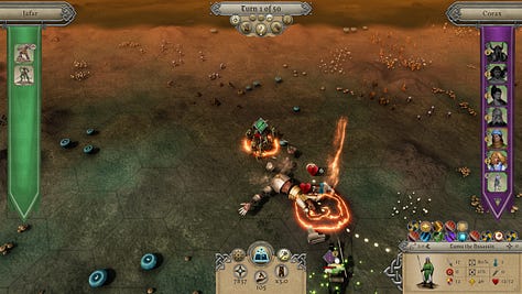 Screenshots of Master of Magic, 2022 remake.