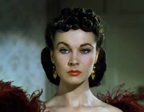 Vivien Leigh as Scarlett O'Hara
