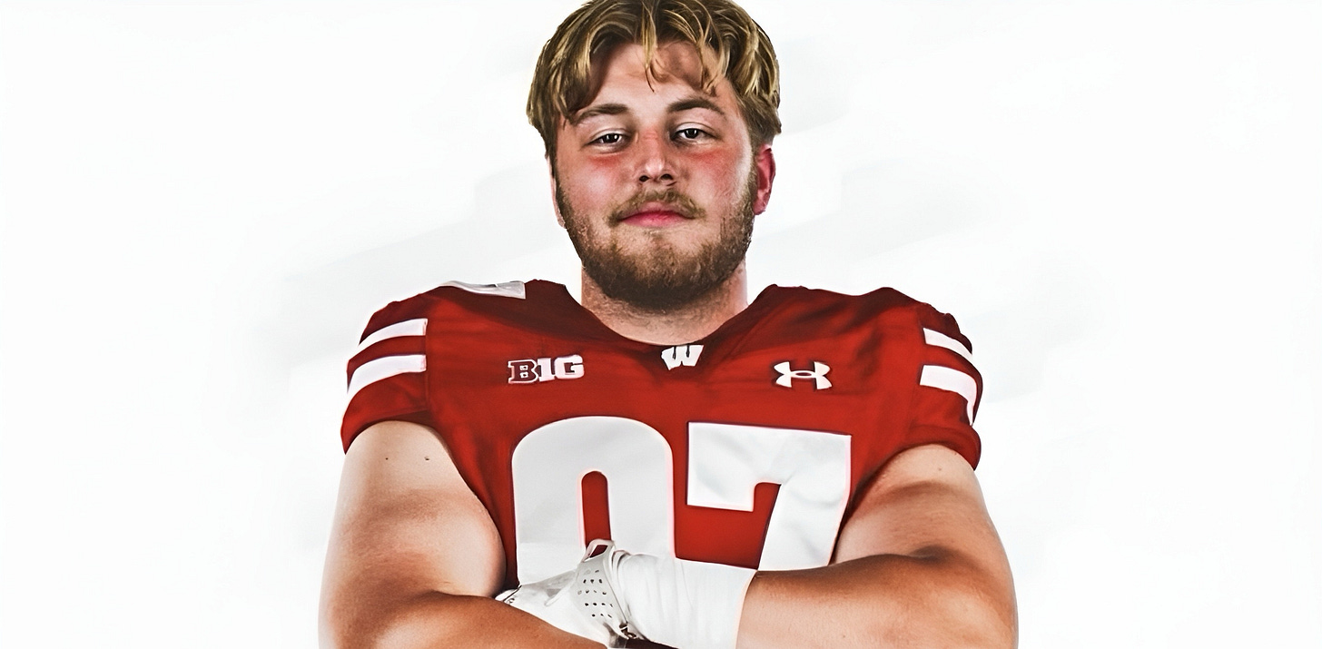 Wisconsin Badgers transfer DL Jake Anderson.