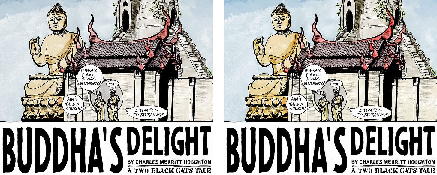 two images comparing cmyk on left and rgb on right
