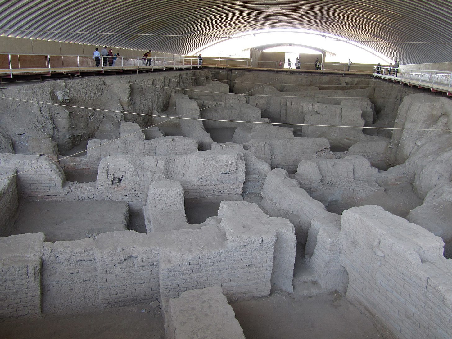 An outdoor excavation site