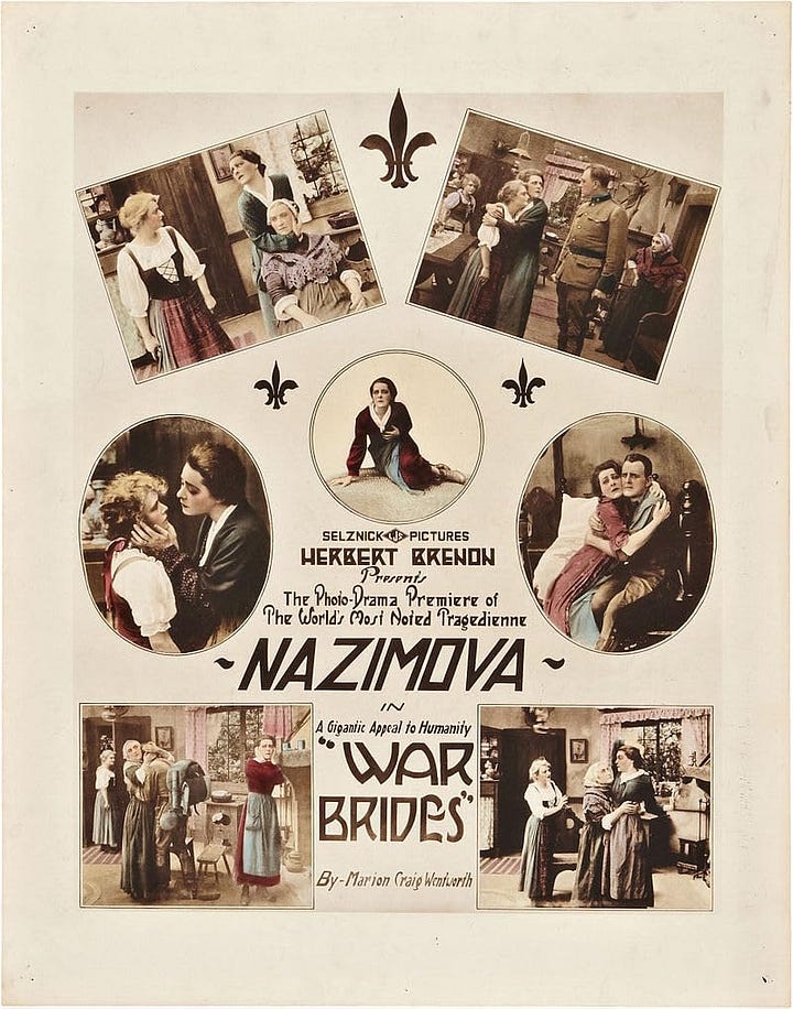 Theatrical images of women resisting soldiers and petitioning for peace
