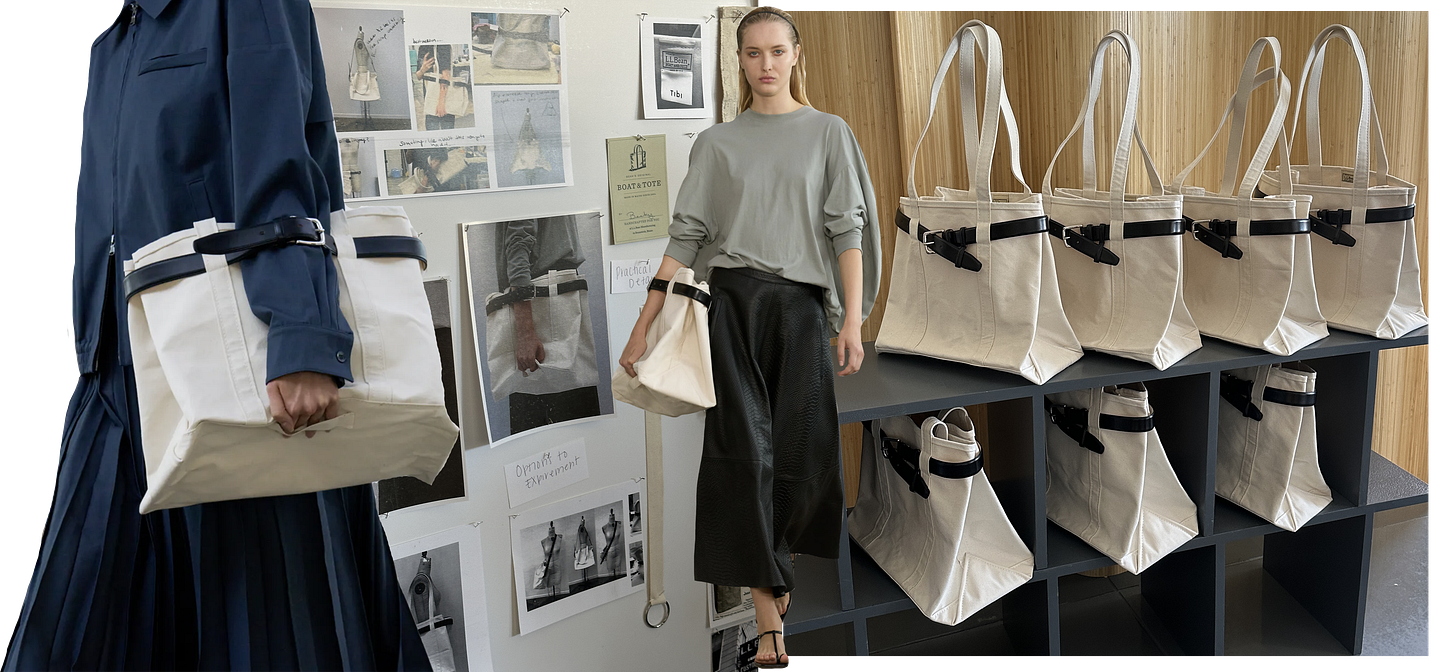 Tibi's L.L. Bean collaboration Boat and Tote