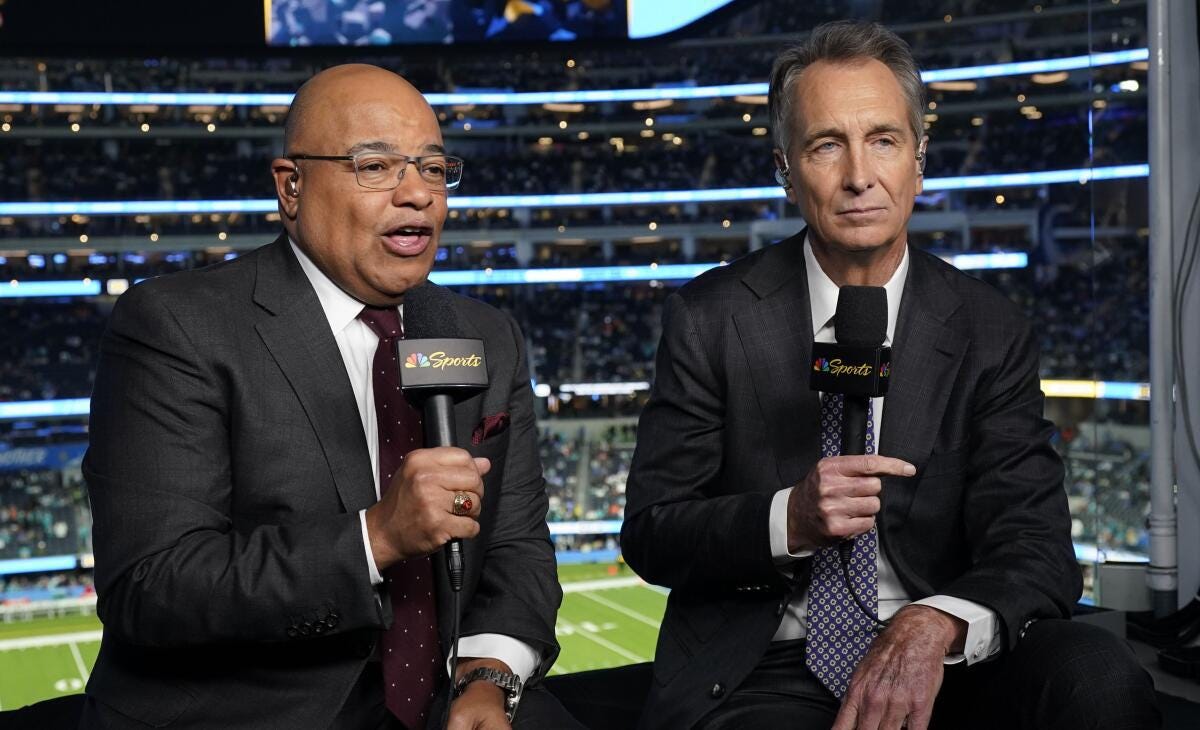 Mike Tirico and Cris Collinsworth will be on the call for Rams- Lions on  NBC : r/LosAngelesRams