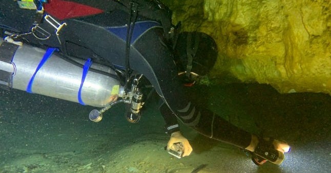 Cave diver finds 8,000-year-old skeleton left over from last Ice Age | News  Tech | Metro News