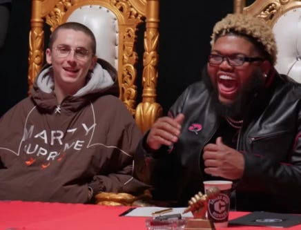 Timothée Chalamet and Druski sing gospel duet on 'Coulda Been Records Audition' show Timothée Chalamet and Druski sing gospel duet on 'Coulda Been Records Audition' show