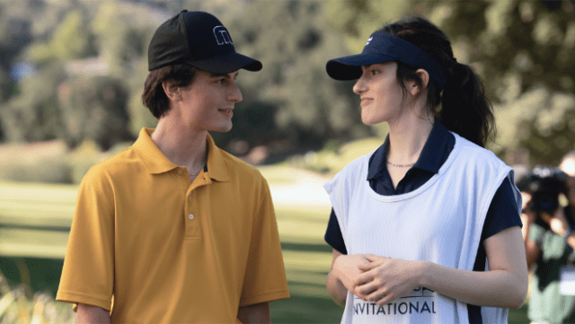 Peter Dager and Lilli Kay in “Stick,” premiering November 4, 2026 on Apple TV.