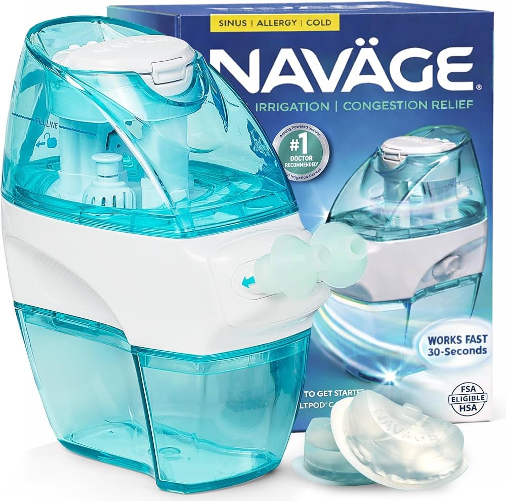 Navage Starter Bundle - Nasal Irrigation System - Saline Nasal Rinse Kit  with 1 Navage Nose Cleaner and 20 Salt Pods : Amazon.ca: Health &amp; Personal  ...