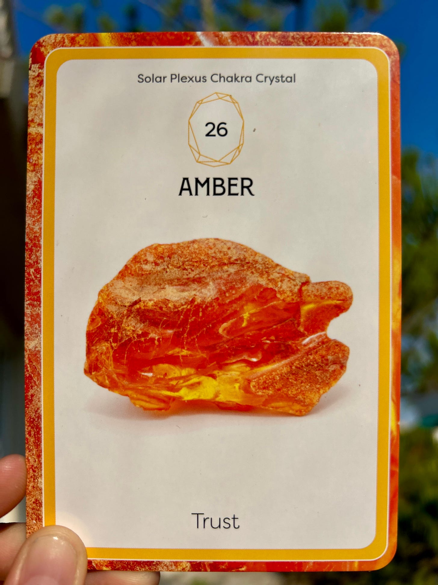 26 - Amber - Trust (Solar Plexus Chakra) - Native Spirit Oracle Cards
