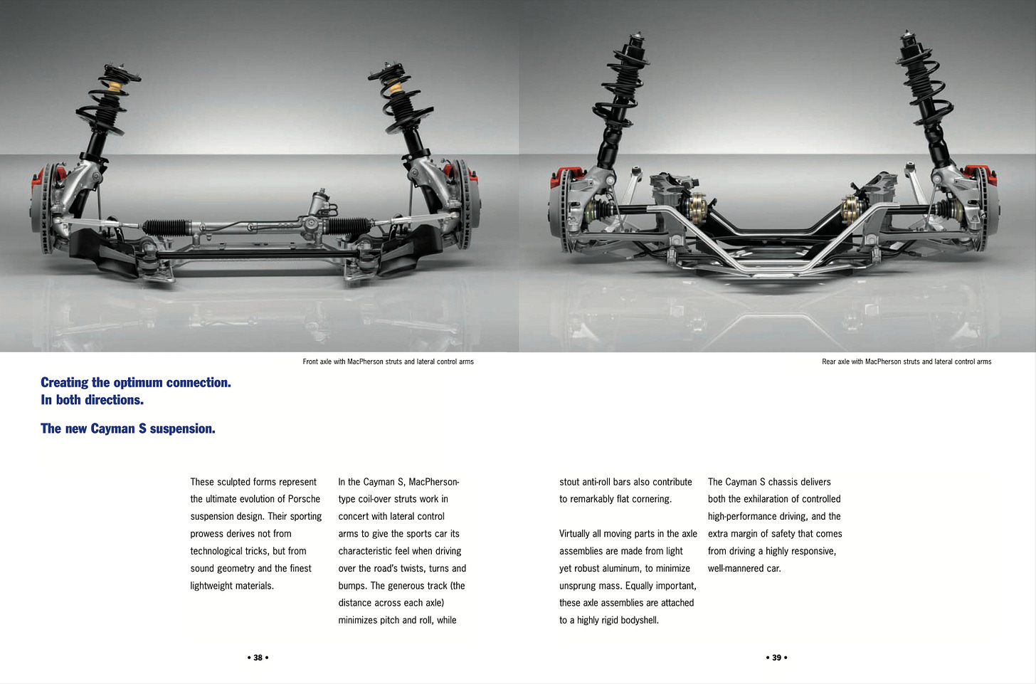 Porsche Cayman S 2006 987.1 Brochure suspension