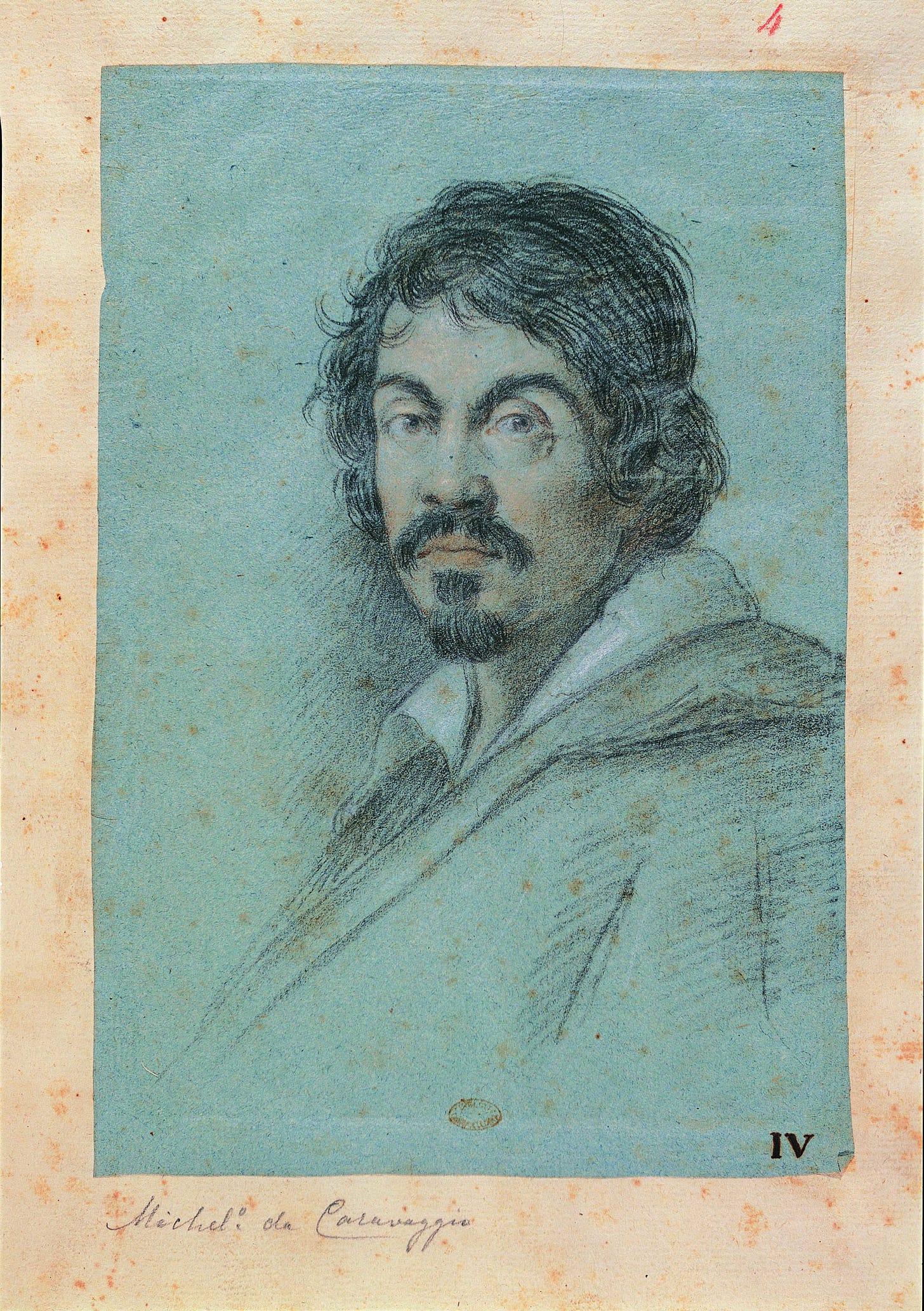 Ottavio Leoni chalk portrait of Caravaggio Ottavio Leoni chalk portrait of Caravaggio