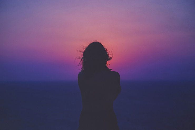 Isolated woman