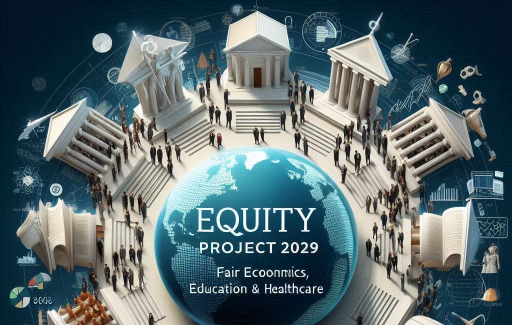 How might we launch Equity Project 2029 to undo the harms of Trump implementing the Heritage Foundation's Project 2025 enabled by alt-right Christian Nationalism and ill-informed MAGA voters?