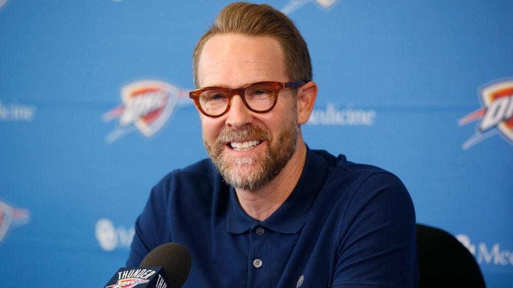 Oklahoma City general manager Sam Presti holds end-of-season media  availability | KOKH