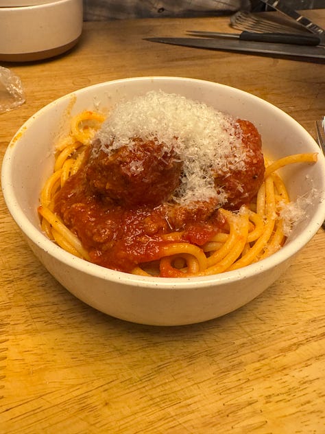 cooking process for meatballs and sauce