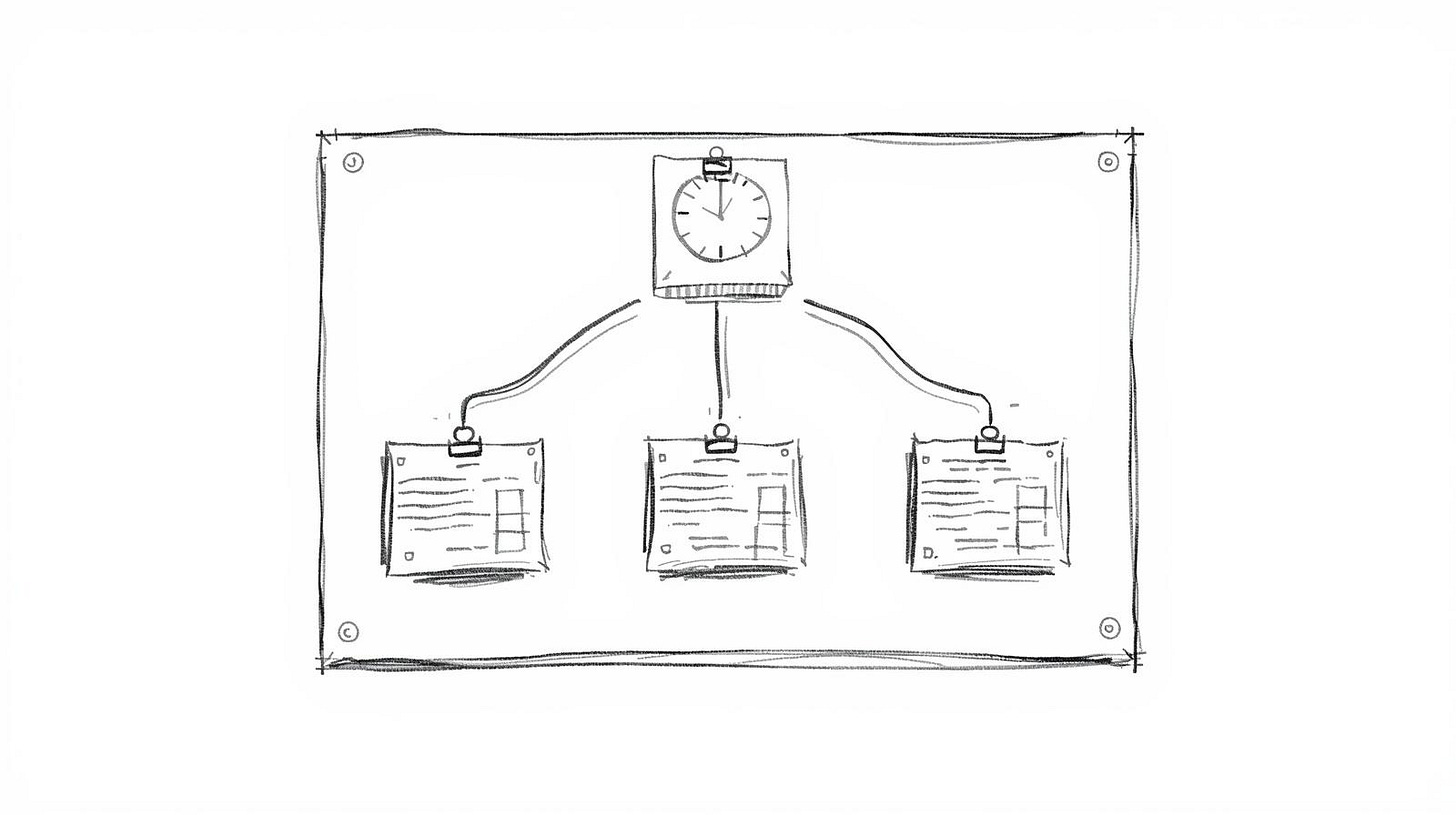Master resume blueprint branching into three tailored versions with minor edits
