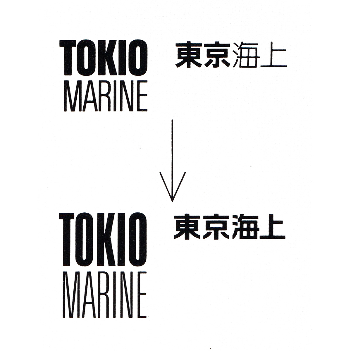Ivan Chermayeff and PAOS' 1986 logo and corporate identity for Tokio Marine. Ivan Chermayeff and PAOS' 1986 logo and corporate identity for Tokio Marine.