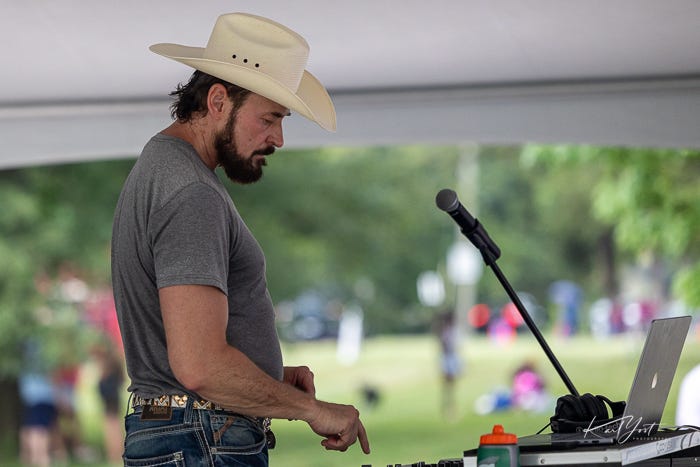 A few photographs of musical performers at pride festival in yellow springs Ohio.