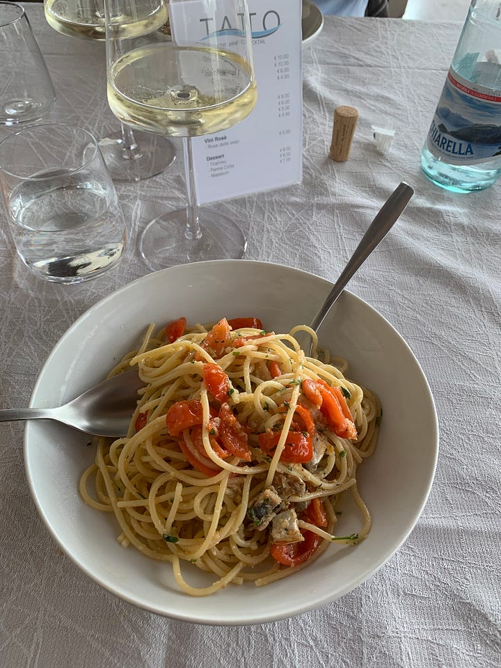 photos from Menaggio on Lake Como of gelato, the views, pasta, the lake