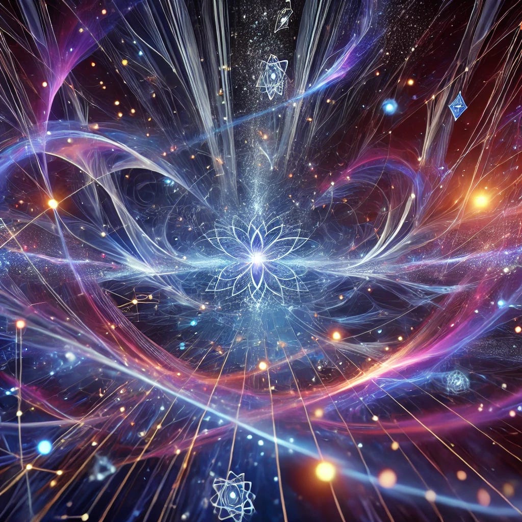 A futuristic, conceptual illustration showcasing the concept of 'Entangled Magnetic Frequencies' in quantum mechanics. Display interconnected magnetic waves and particles suspended in a cosmic space, with vibrant magnetic field lines and entangled wave patterns extending across the scene. Use a blend of deep blues, purples, and light particle glows to emphasize the quantum nature, with intricate web-like structures symbolizing entanglement. Include abstract, radiating frequencies crossing paths to convey the complexity and potential of magnetic quantum interactions as a transformative force in science. A futuristic, conceptual illustration showcasing the concept of 'Entangled Magnetic Frequencies' in quantum mechanics. Display interconnected magnetic waves and particles suspended in a cosmic space, with vibrant magnetic field lines and entangled wave patterns extending across the scene. Use a blend of deep blues, purples, and light particle glows to emphasize the quantum nature, with intricate web-like structures symbolizing entanglement. Include abstract, radiating frequencies crossing paths to convey the complexity and potential of magnetic quantum interactions as a transformative force in science.