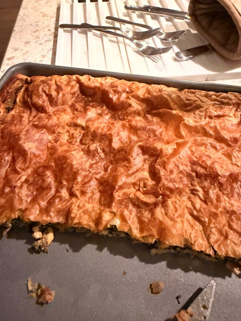 Kukukopita - kuku sabzi meets spanakopita