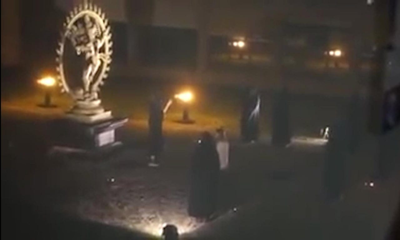 Mock human sacrifice at Cern – video | Science | The Guardian