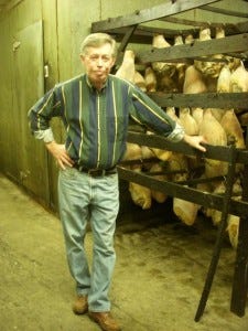 This proud man's in it for the ham, not the money.