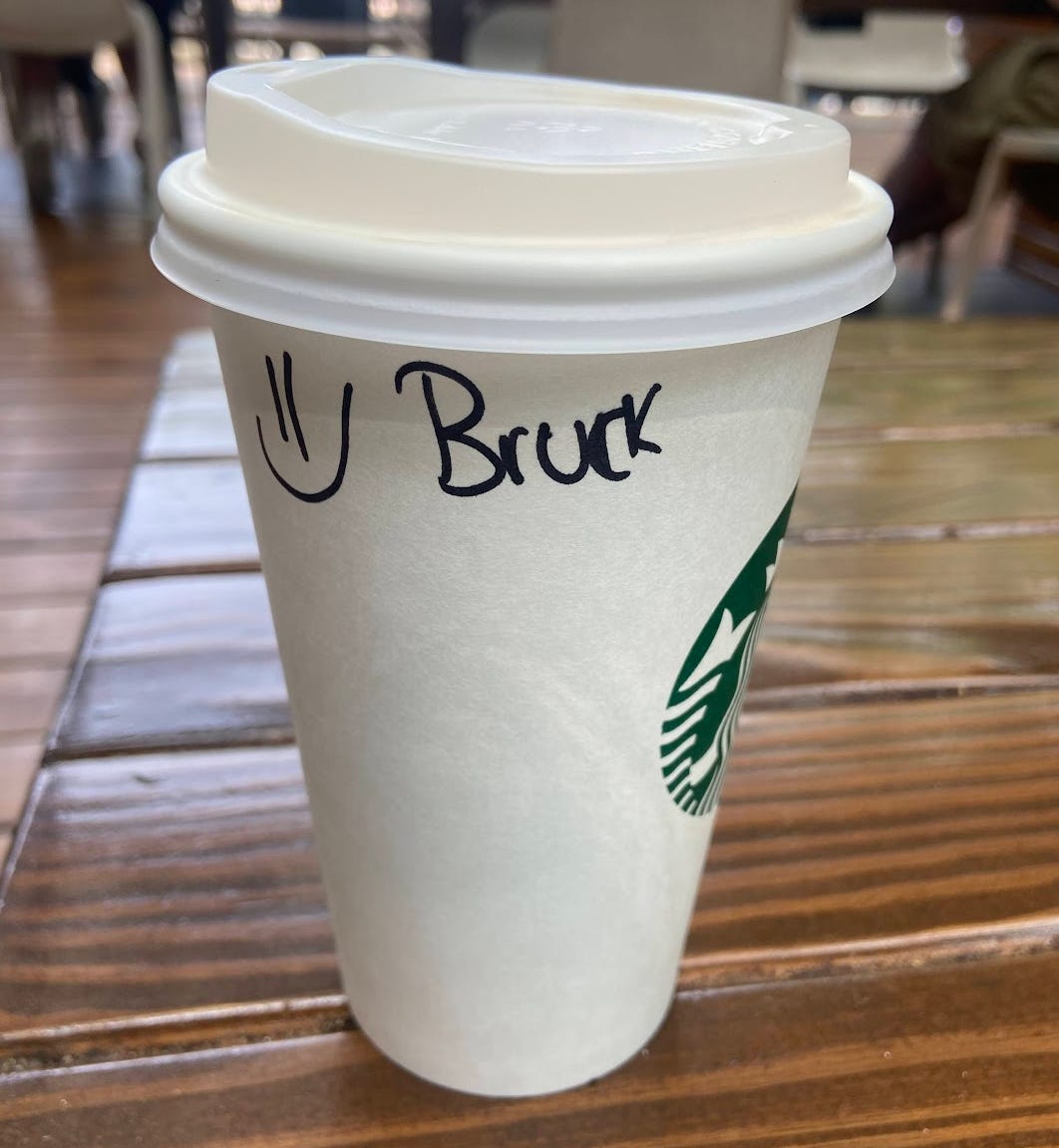 The best Starbucks name - by Brooke Barker