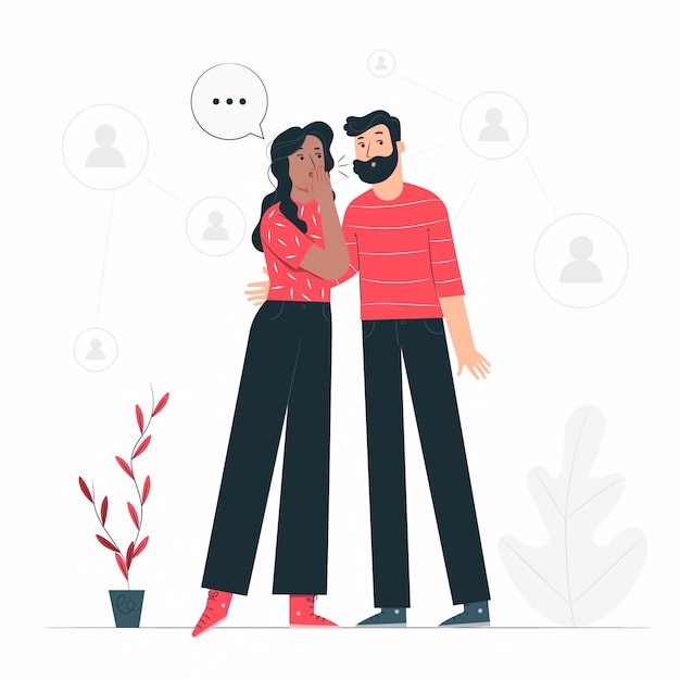 Word of mouth concept illustration Free Vector
