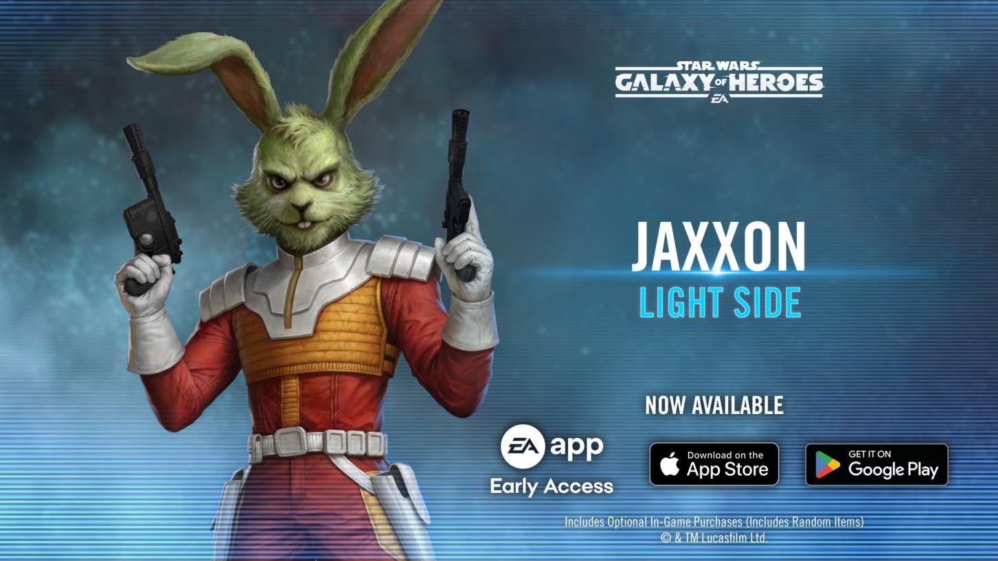 r/StarWars - STAR WARS CAAXYoHEROES JAXXON LIGHT SIDE NOW AVAILABLE app Download on the GET IT ON App Store Google Play Early Access Includes Optional In-Game Purchases (Includes Random Items) & TM Lucasfilm Ltd r/StarWars - STAR WARS CAAXYoHEROES JAXXON LIGHT SIDE NOW AVAILABLE app Download on the GET IT ON App Store Google Play Early Access Includes Optional In-Game Purchases (Includes Random Items) & TM Lucasfilm Ltd